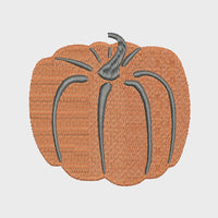 Round Pumpkin Machine Embroidery Design, 2 sizes