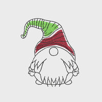 Christmas Hat Gnome Machine Embroidery Design, 2 sizes