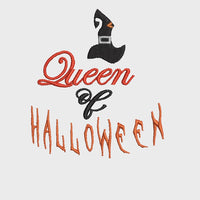 Queen of Halloween Machine Embroidery Design, 2 sizes