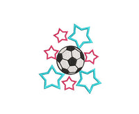 Soccer Machine Embroidery Design, 2 sizes, - sproutembroiderydesigns