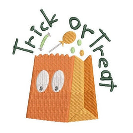 Halloween Trick or Treat Bag and Candy Machine Embroidery Design - sproutembroiderydesigns
