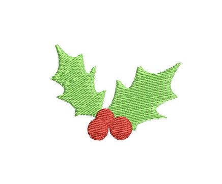 Holly Berry Christmas Machine Embroidery Design - sproutembroiderydesigns