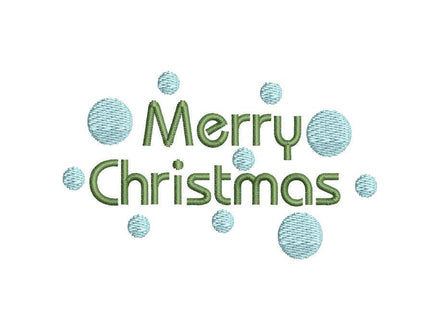 Merry Christmas Polka Dot Christmas Machine Embroidery Design, 4x4 hoop - sproutembroiderydesigns
