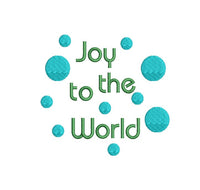 Joy To The World Polka Dot Christmas Machine Embroidery Design - sproutembroiderydesigns