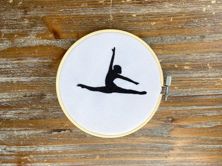 Leaping Dancer Machine Embroidery Design, 3 sizes - sproutembroiderydesigns