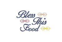 Thanksgiving Bless This Food Machine Embroidery Design - sproutembroiderydesigns