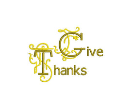 Give Thanks Thanksgiving Machine Embroidery Design - sproutembroiderydesigns