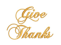 Give Thanks Thanksgiving Machine Embroidery Design - sproutembroiderydesigns