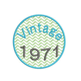 1971 Seal Machine Embroidery Design, Birthday embroidery design - sproutembroiderydesigns