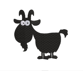 Silly Goat Silhouette Machine Embroidery Design - sproutembroiderydesigns