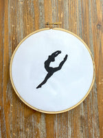 Silhouette Dancer Machine Embroidery Design, 4x4 hoop - sproutembroiderydesigns