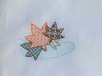 Embossed Autumn Leaves Machine Embroidery Design - sproutembroiderydesigns