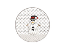 Snow Globe Snowman Machine Embroidery Design, 5x7 hoop, Snowglobe Design - sproutembroiderydesigns
