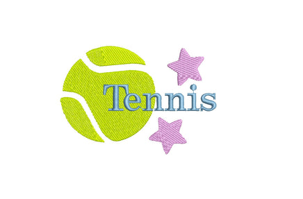 Star Tennis Embroidery Machine Design - sproutembroiderydesigns