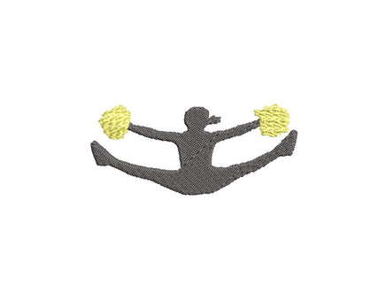 Cheerleader Machine Embroidery Design, 4x4 hoop - sproutembroiderydesigns