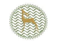 Christmas Reindeer Machine Embroidery Design, 2 sizes - sproutembroiderydesigns