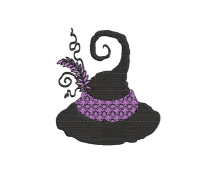 Witch's Hat Halloween Machine Embroidery Design, 4x4 hoop - sproutembroiderydesigns