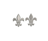 Two SMALL Fleur de Lis Machine Embroidery Designs, 2 stitch types- satin and fill - sproutembroiderydesigns