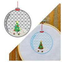 Christmas Tree Ornament Machine Embroidery Design - sproutembroiderydesigns