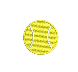 Tiny Tennis Ball Embroidery Machine Design - sproutembroiderydesigns
