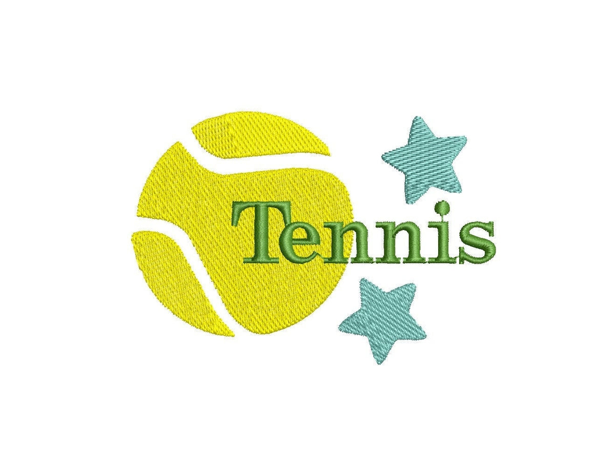 Star Tennis Embroidery Machine Design sproutembroiderydesigns
