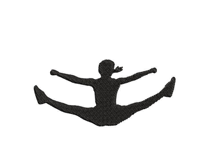 Cheerleading Toe Touch Silhouette Clip Art
