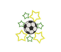 Soccer Machine Embroidery Design, 2 sizes, - sproutembroiderydesigns