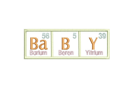 Baby Periodic Table of Elements Machine Embroidery Design-4x4 hoop - sproutembroiderydesigns