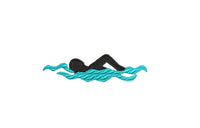 Swim Machine Embroidery Design - sproutembroiderydesigns