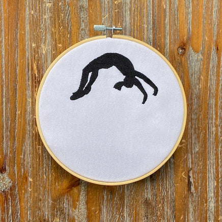 Competitive Cheerleading Back Flip Machine Embroidery Design - sproutembroiderydesigns