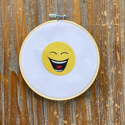 Smiley Face Machine Embroidery Design - sproutembroiderydesigns