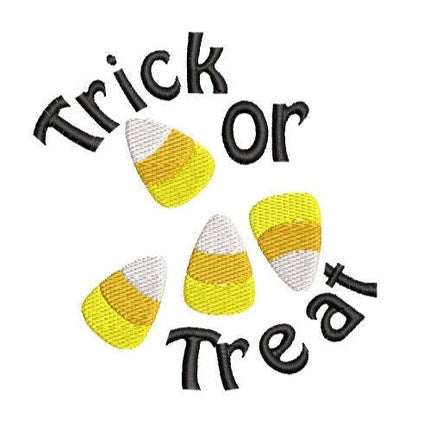 Halloween Trick or Treat Candy Corn Machine Embroidery Design - sproutembroiderydesigns