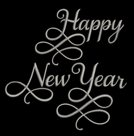 Happy New Year Machine Embroidery Design - sproutembroiderydesigns