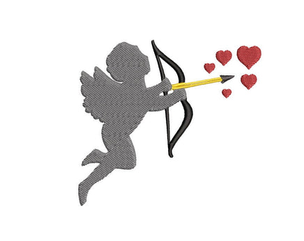 Valentine's Day Cupid Machine Embroidery Design - sproutembroiderydesigns