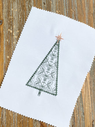 Forest Christmas Tree Machine Embroidery Design - sproutembroiderydesigns