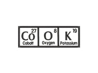 Cook Periodic Table of Elements Machine Embroidery Design, 2 sizes - sproutembroiderydesigns
