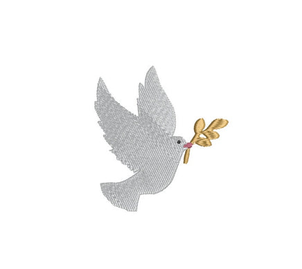 Peace Dove Christmas Machine Embroidery Design - sproutembroiderydesigns