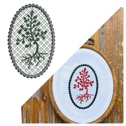 Heirloom Tree Machine Embroidery Design, 4x4 hoop - sproutembroiderydesigns