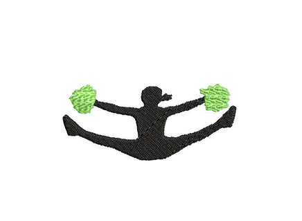 Cheerleader Machine Embroidery Design, 4x4 hoop - sproutembroiderydesigns