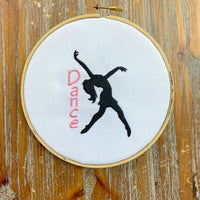 Dance Silhouette Machine Embroidery Design, 2 designs - sproutembroiderydesigns