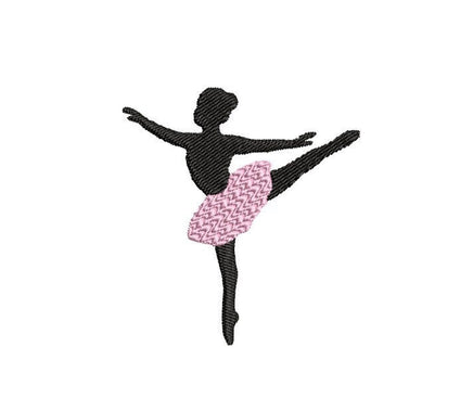 Ballet Machine Embroidery Design- ballerina embroidery design, 4x4 hoop - sproutembroiderydesigns
