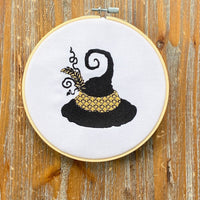 Witch's Hat Halloween Machine Embroidery Design, 4x4 hoop - sproutembroiderydesigns