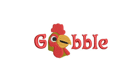 Gobble Head Turkey Thanksgiving Machine Embroidery Design - sproutembroiderydesigns