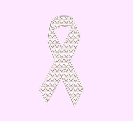 Heart Cancer Ribbon Embroidery Machine Embroidery Design, 4x4 hoop - sproutembroiderydesigns