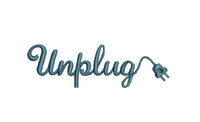 Unplug Machine Embroidery Design - sproutembroiderydesigns