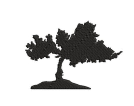 Silhouette Tree Machine Embroidery Design, 2 sizes - sproutembroiderydesigns