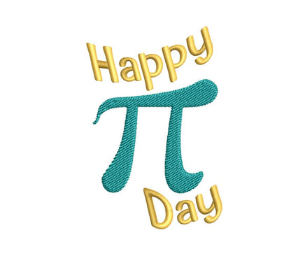 Happy Pi Day Machine Embroidery Design - sproutembroiderydesigns