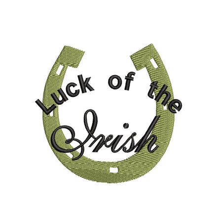 Irish Good Luck Horseshoe Machine Embroidery Design - sproutembroiderydesigns
