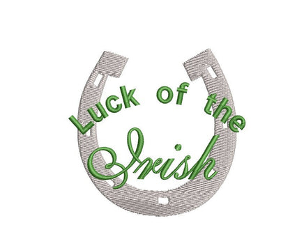 Irish Good Luck Horseshoe Machine Embroidery Design - sproutembroiderydesigns