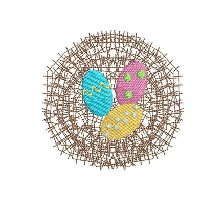 Easter Nest Machine Embroidery Design - sproutembroiderydesigns